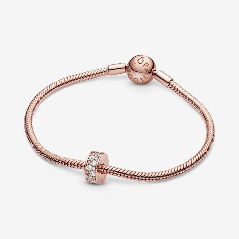 Pandora Rose Clip With Clear C