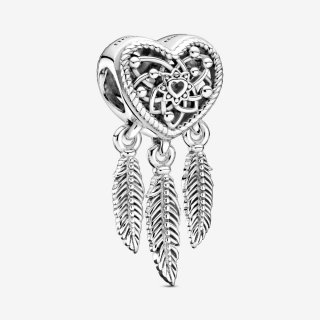 Dreamcatcher Sterling Silver Heart Charm