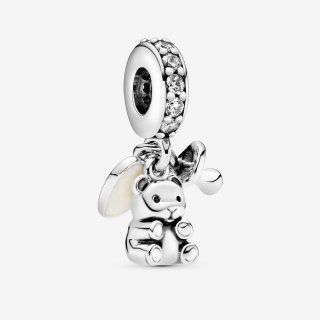 Silver Dangle With Clear Cubic