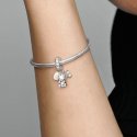 Silver Dangle With Clear Cubic