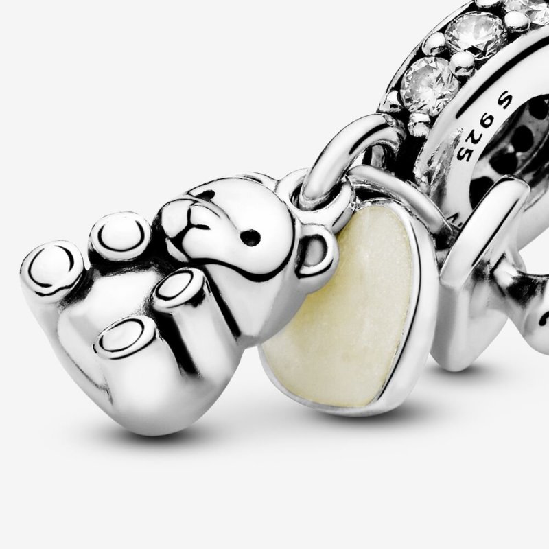 Silver Dangle With Clear Cubic