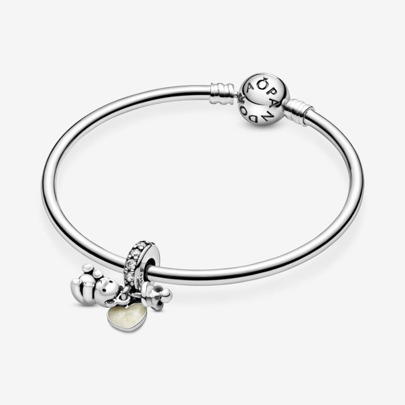 Silver Dangle With Clear Cubic