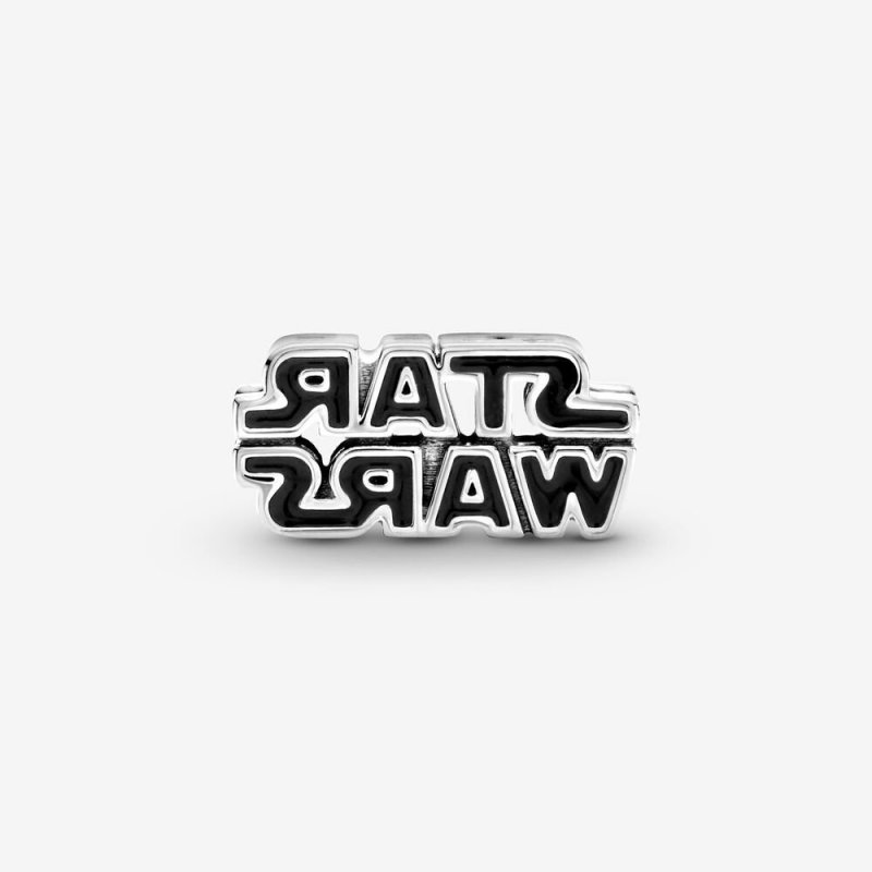 Star Wars, Charm In Argento Con Logo In 3D