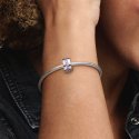 Silver Clip With Pink Cubic Zirconia