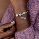 Silver Clip With Pink Cubic Zirconia