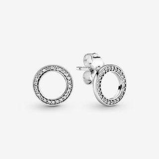 Silver Stud Earrings With Clea
