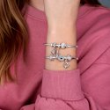 Silver Clip With Pink Cubic Zi