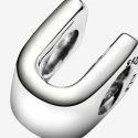 Letter U Silver Charm