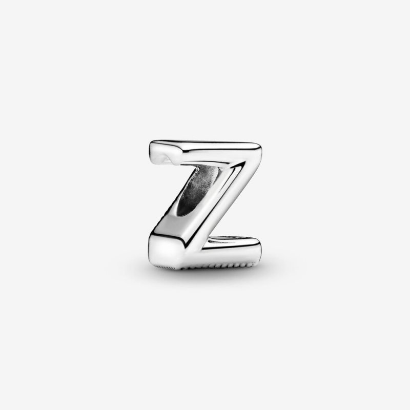 Letter Z Silver Charm