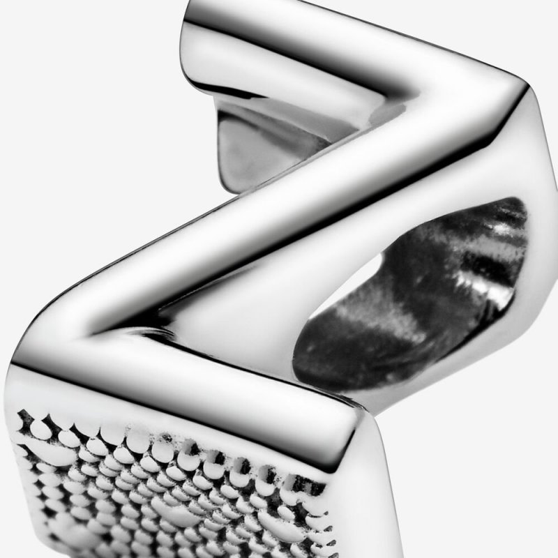 Letter Z Silver Charm