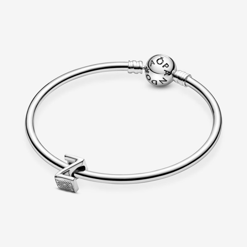 Letter Z Silver Charm