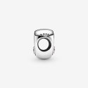 Daughter Heart Silver Charm With Pink Cu