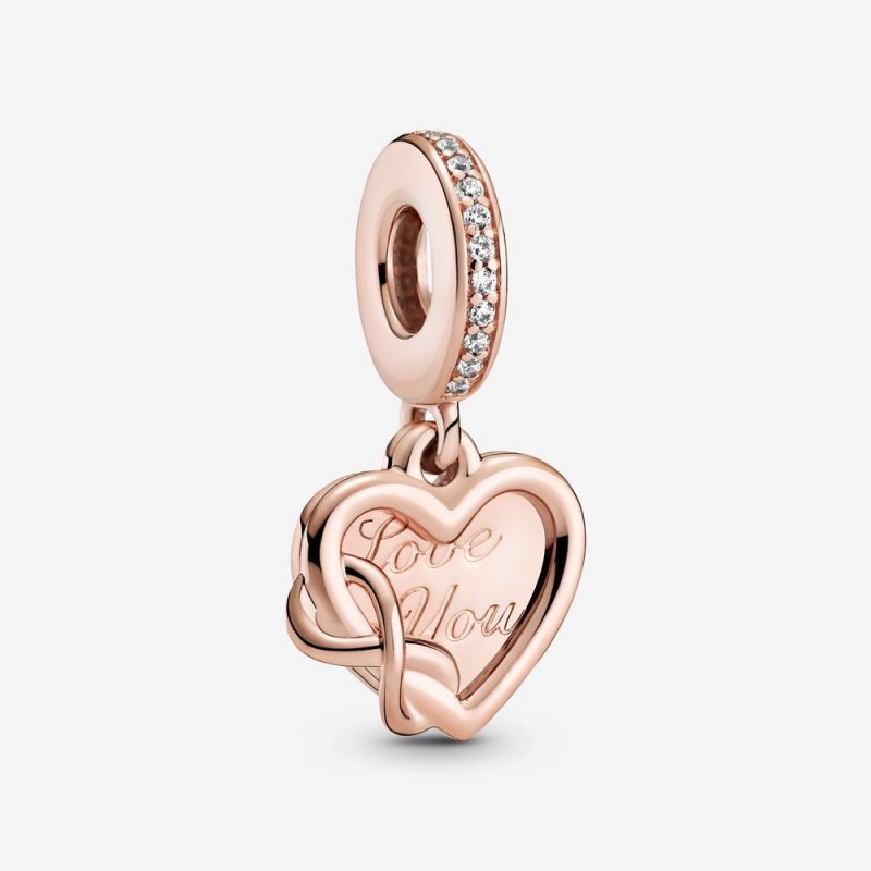 Charm Pendente A Cuore Amore Infinito