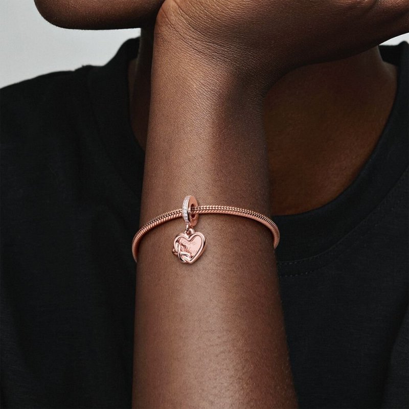 Charm Pendente A Cuore Amore Infinito