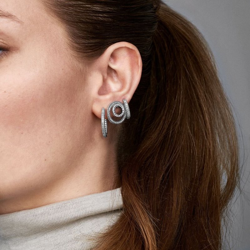 Hoop Silver Earrings With Clea