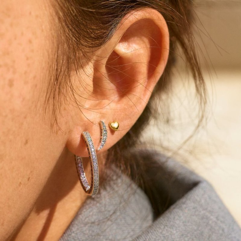 Hoop Silver Earrings With Clea