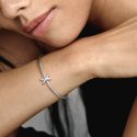 Letter X Silver Charm