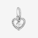 Heart Sterling Silver Dangle With Milky