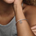 Heart Sterling Silver Dangle With Milky