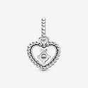 Heart Sterling Silver Dangle With Milky