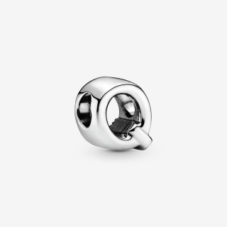 Letter Q Silver Charm