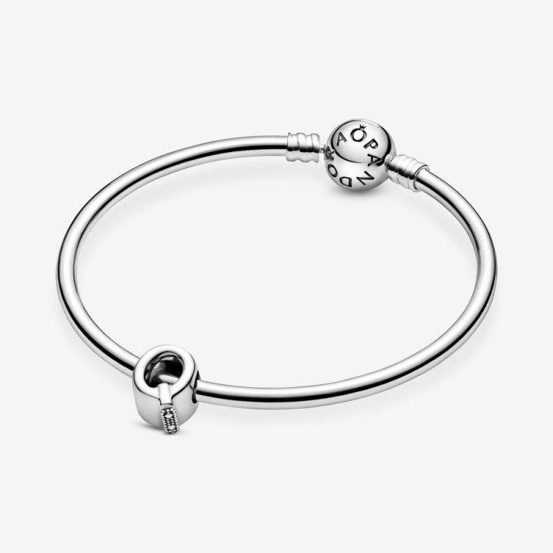 Letter Q Silver Charm