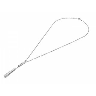 Chimento - Collana Lariat Bamboo - Oro Bianco - Diamanti