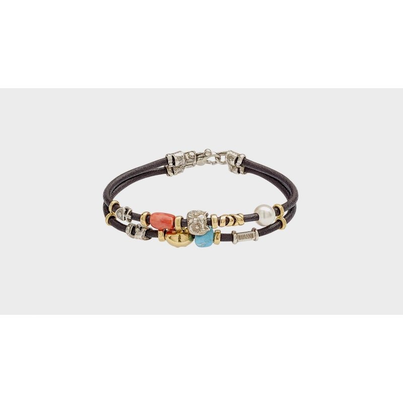 Misani - Bracciali Doppio Filo - Oro - Cuoio