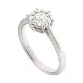 Chimento - Anello Oro Bianco - Diamanti - Donna