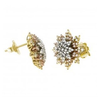 Chimento - Orecchini Oro Tricolore - Diamanti