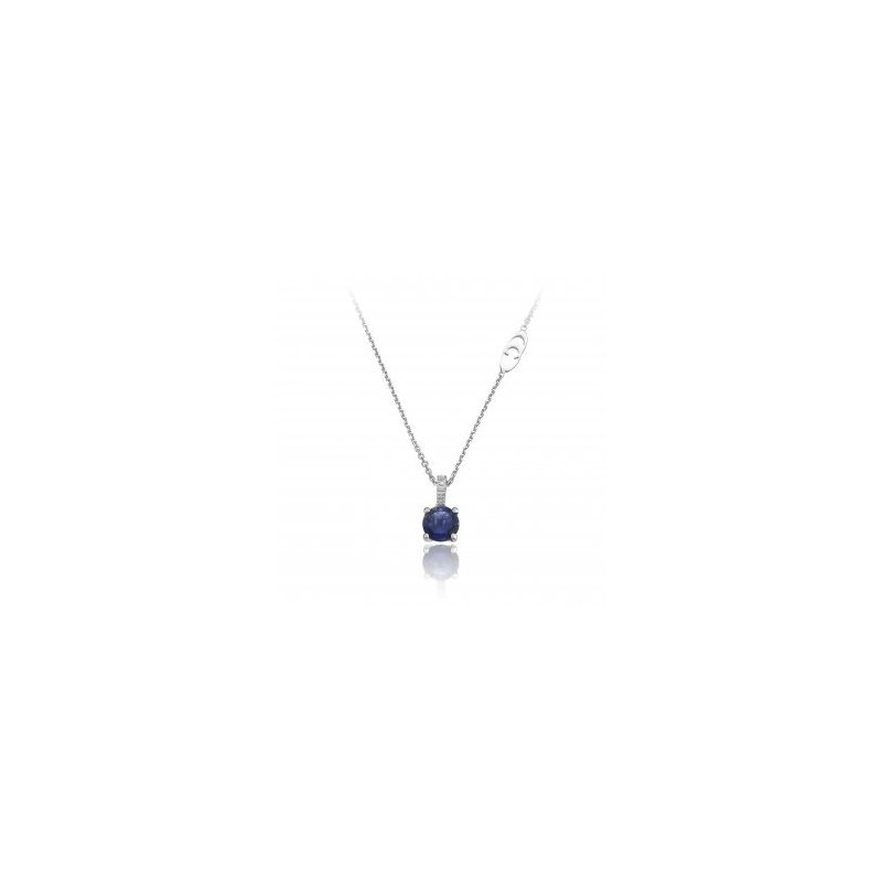 Chimento - Pendente Con Catena - Oro Bianco - Diamanti