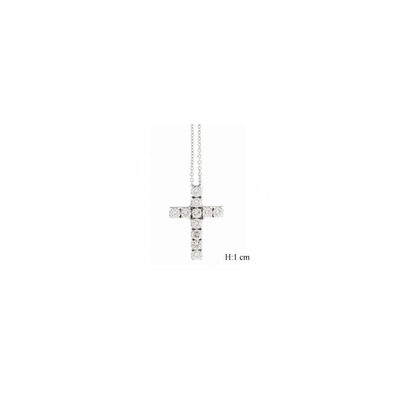 Chimento - Pendente Con Catena - Oro Bianco - Diamanti