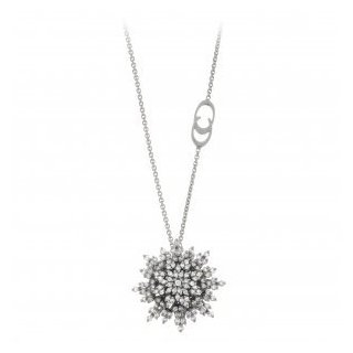 Chimento - Pendente Con Catena - Oro Bianco - Diamanti