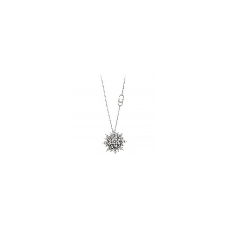 Chimento - Pendente Con Catena - Oro Bianco - Diamanti