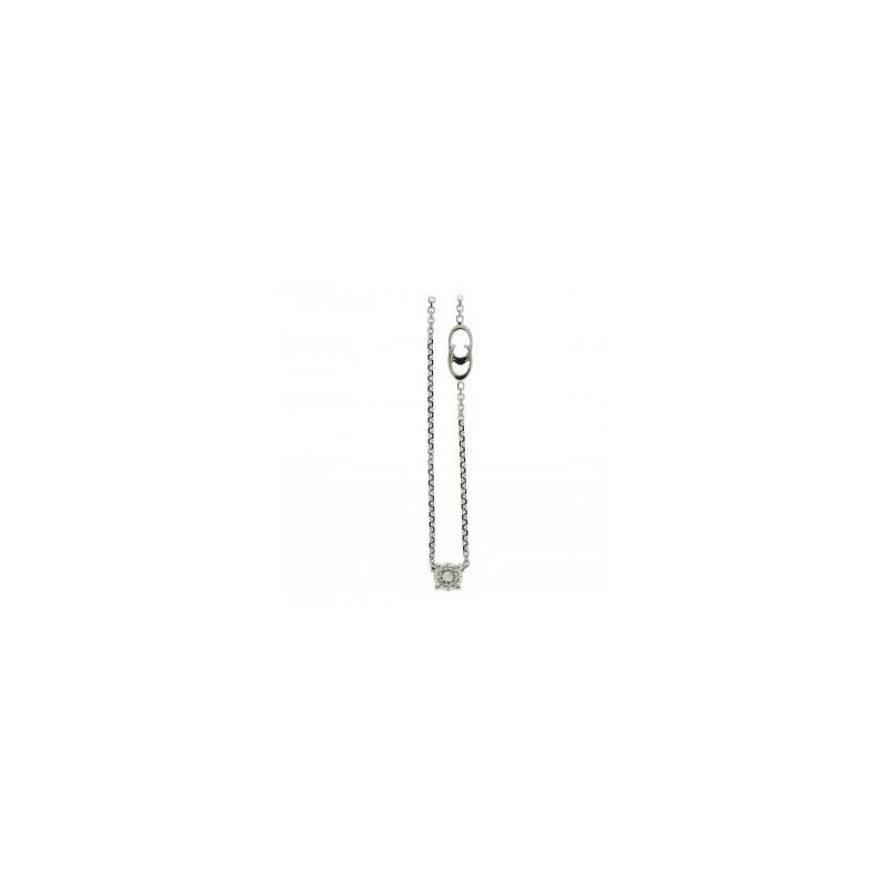 Chimento - Pendente Con Catena - Oro Bianco - Diamanti