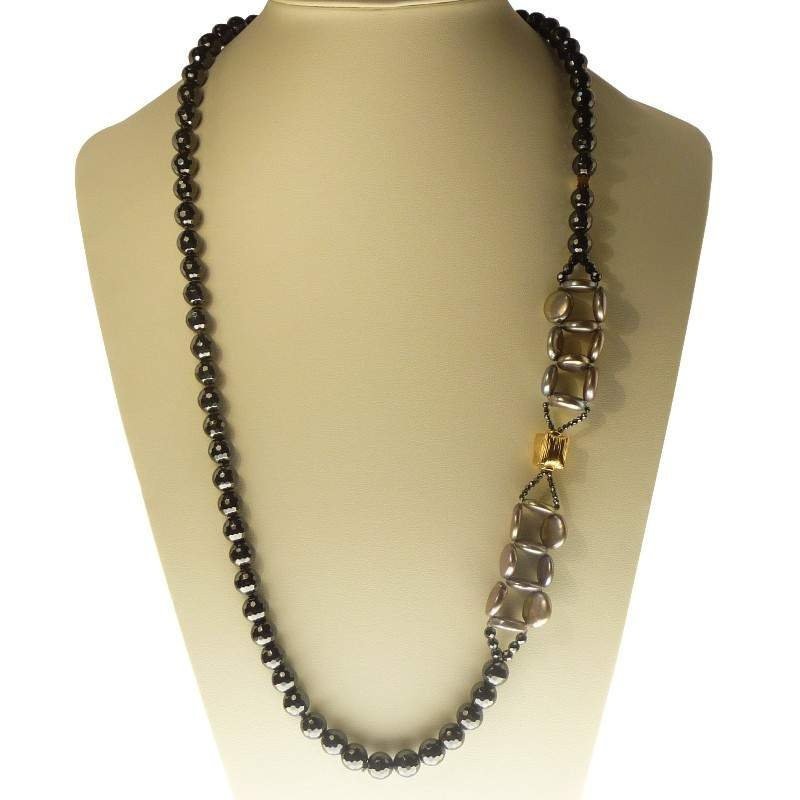 COLLANA PERLE EMATITE RAJOLA  - 
