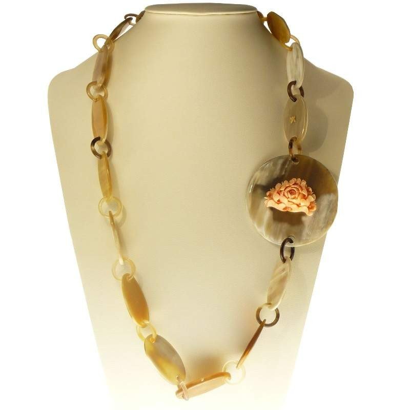 COLLANA CORNO CORALLO RAJOLA  - 