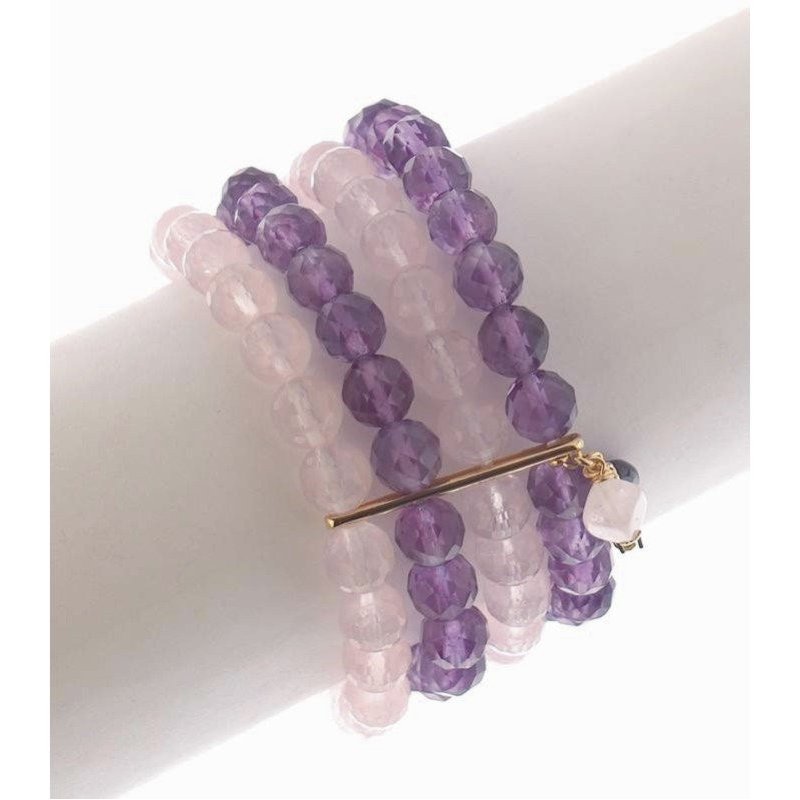BRACCIALE QUARZO AMETISTA RAJOLA  - 
