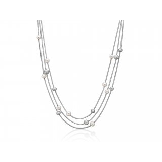 Miluna - Collana Ag+Pc - Argento - Perla