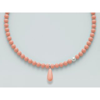 Miluna - Collana Corallo - Argento - Donna