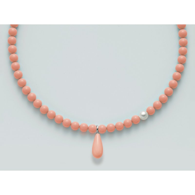 Miluna - Collana Corallo - Argento - Donna