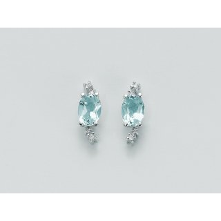 Miluna - Orecchini Acquamarina - Donna - Diamante