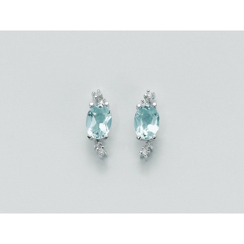 Miluna - Orecchini Acquamarina - Donna - Diamante