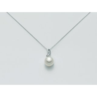 Miluna - Collierino Perle Diamanti - Donna - Collier