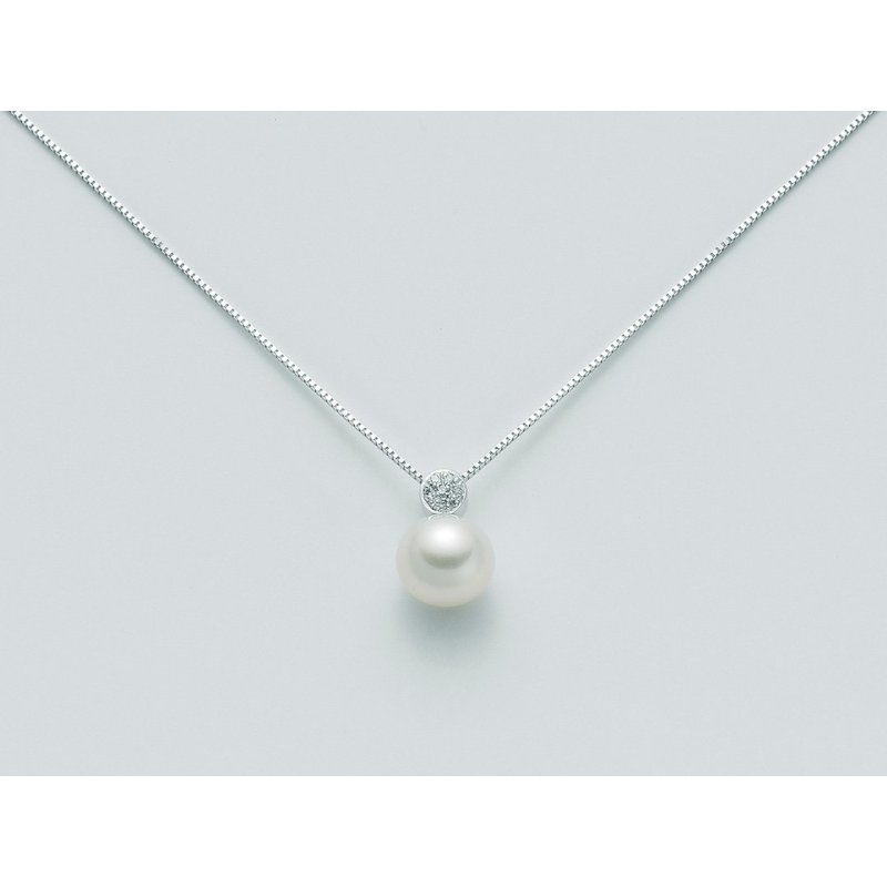 Miluna - Collana Au+Pc - Oro - Perla Colorata