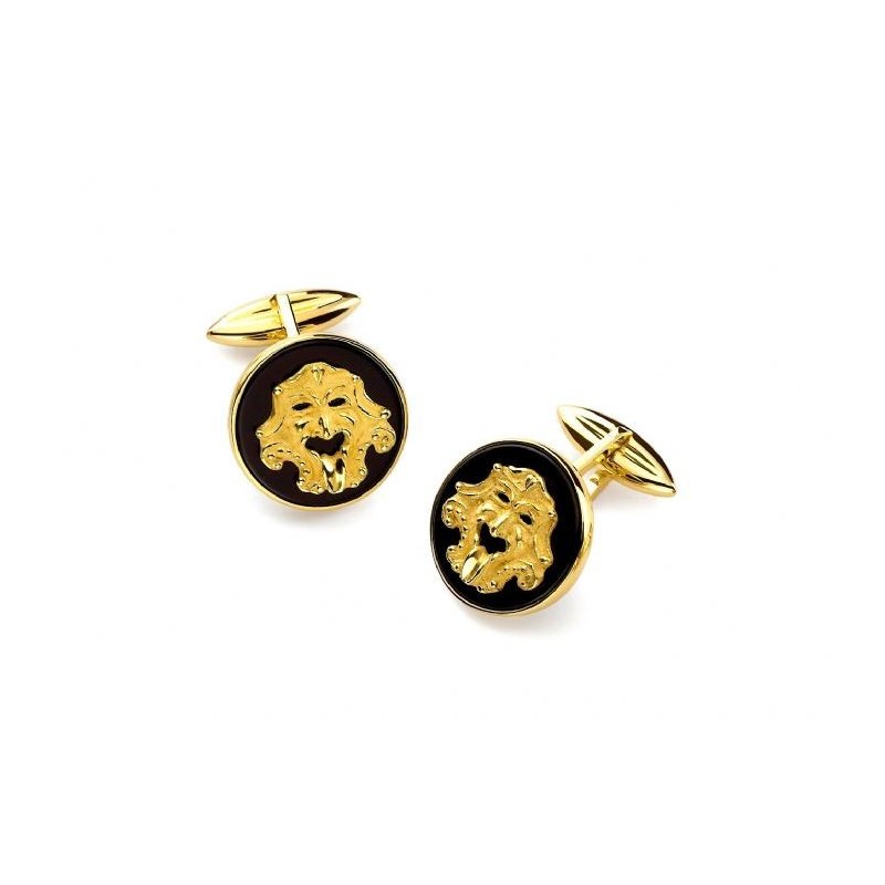 Gemelli Con Maschera In Oro 18 Kt E Agata - GS 61361
