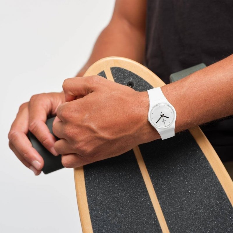Swatch - Think Time White - Bioceramic - Bianco
