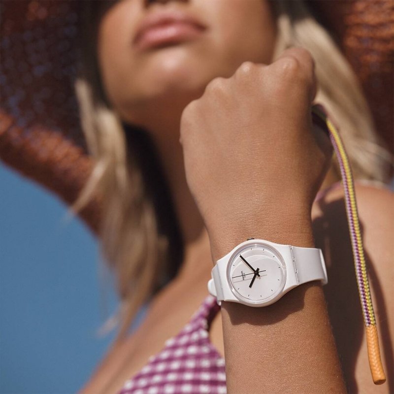 Swatch - Think Time White - Bioceramic - Bianco
