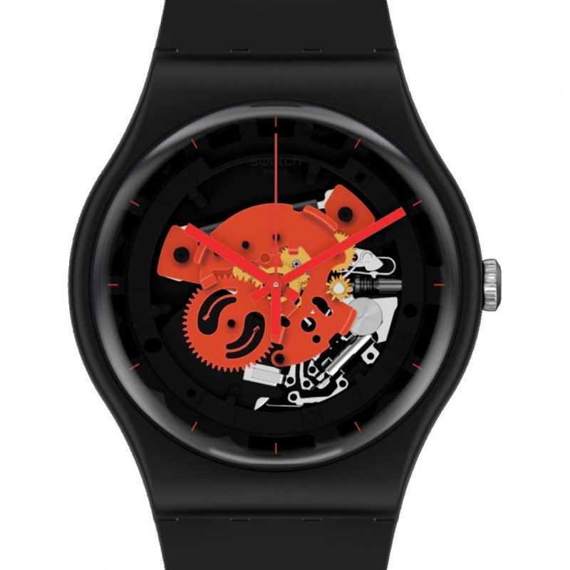 Swatch - Time To Red Big - Bioceramic - Nero