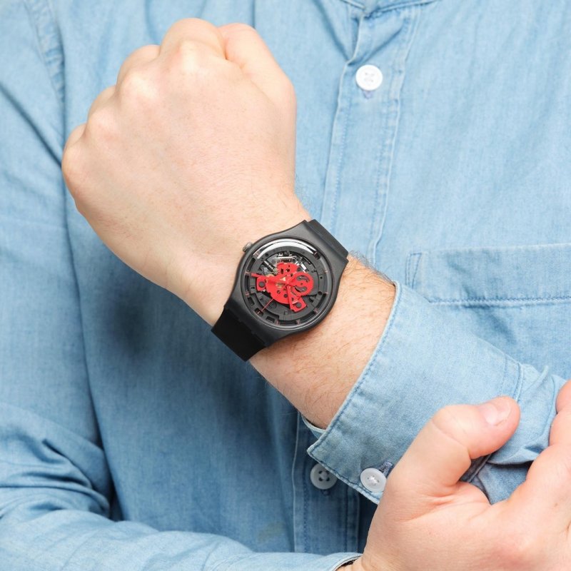 Swatch - Time To Red Big - Bioceramic - Nero